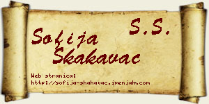 Sofija Skakavac vizit kartica